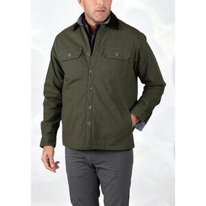 Tailor Vintage Mens Stretch Outdoor Canvas Shirt Jacket Sherpa Lining NEW Small